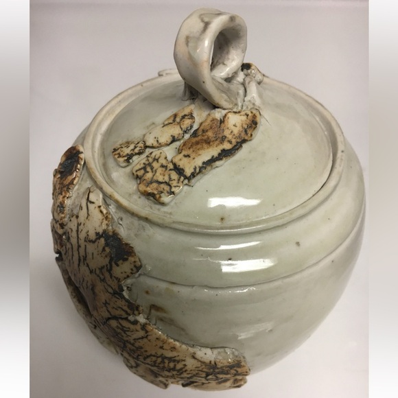 Glazed Pottery Jar with Lid Zimmerman signed glazed pottery - Picture 4 of 11